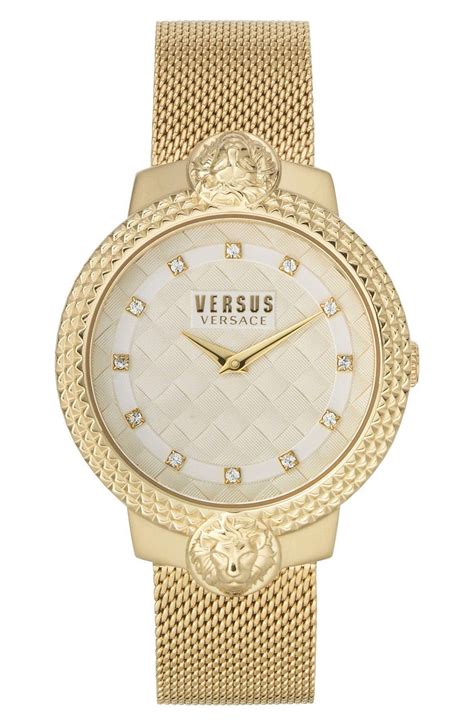 montorgueil versus versace|VERSUS Versace Montorgueil Crystal Index Mesh Strap Watch, .